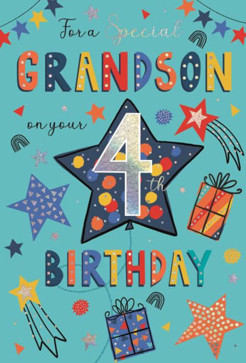 Picture of FOR A SPECIAL GRANDSON 4TH TODAY CARD